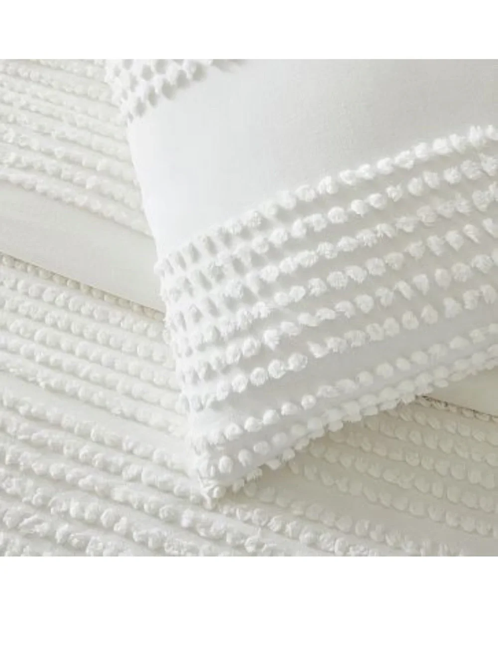 West Elm White Textured Cotton Duvet Cover
